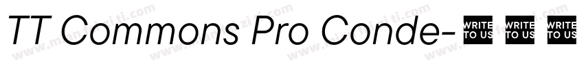 TT Commons Pro Conde字体转换